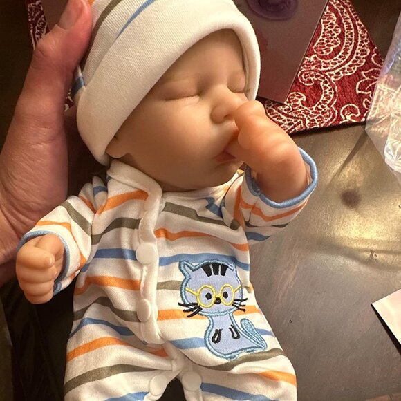 🆕12Inch Full Cloth Body With Vinyl Limbs Small Baby Doll Girl Realistic Doll - Picture 3 of 12